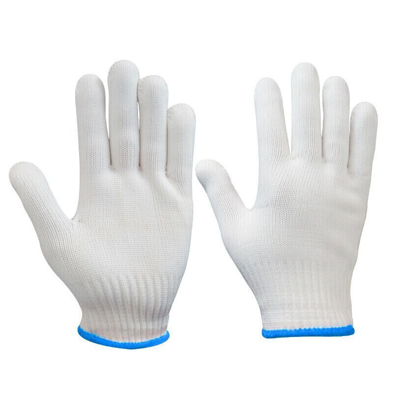 安洁士 10针/600克/蓝边 尼龙丝线手套 10针/600克/蓝边