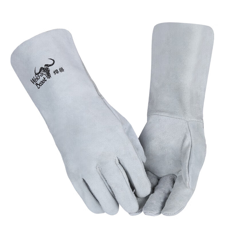 焊兽 全皮/34CM/灰色 电焊手套 全皮/34CM/灰色