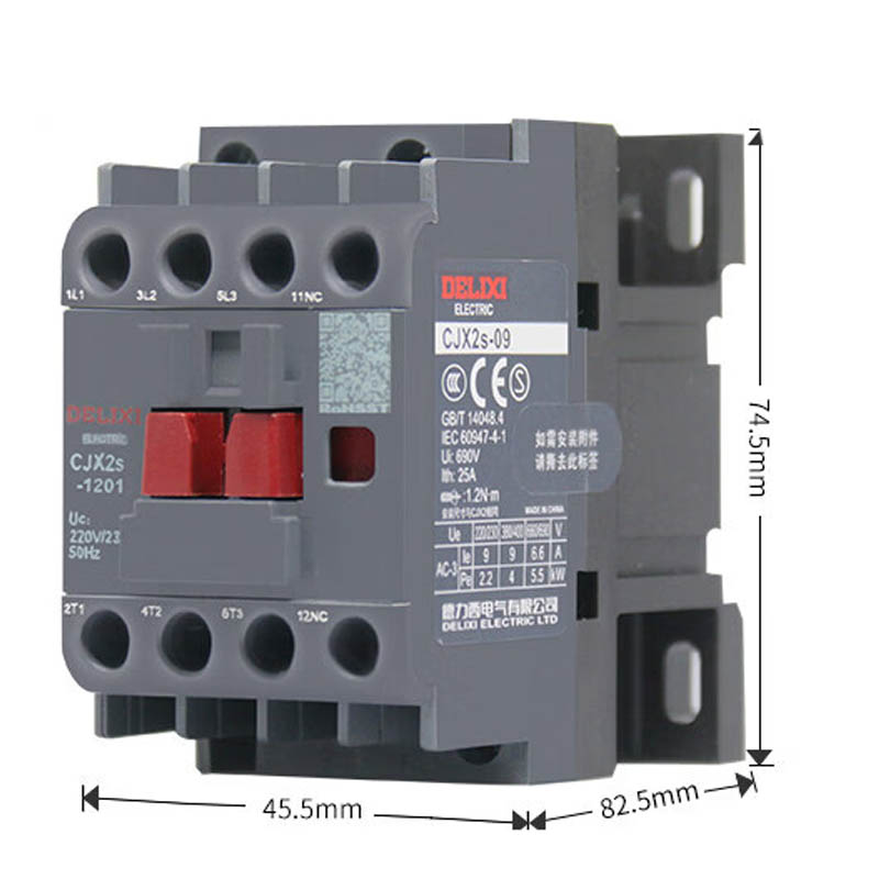德力西 CJX2s-1201 415V 50Hz RoHS 通用型接触器