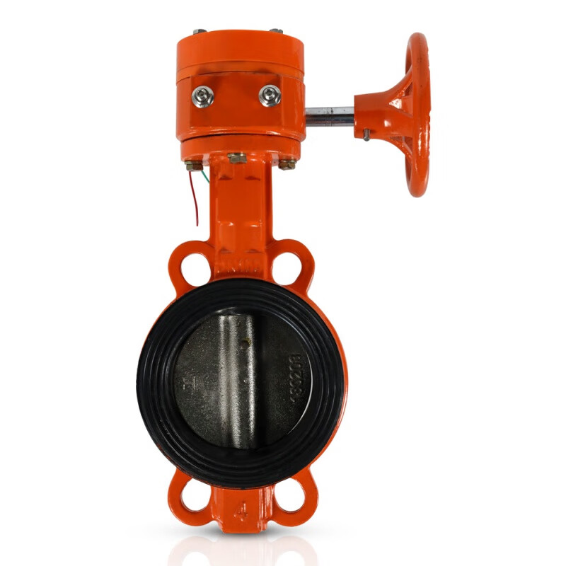 上海沪工 DN100 涡轮对夹蝶阀 单位：个