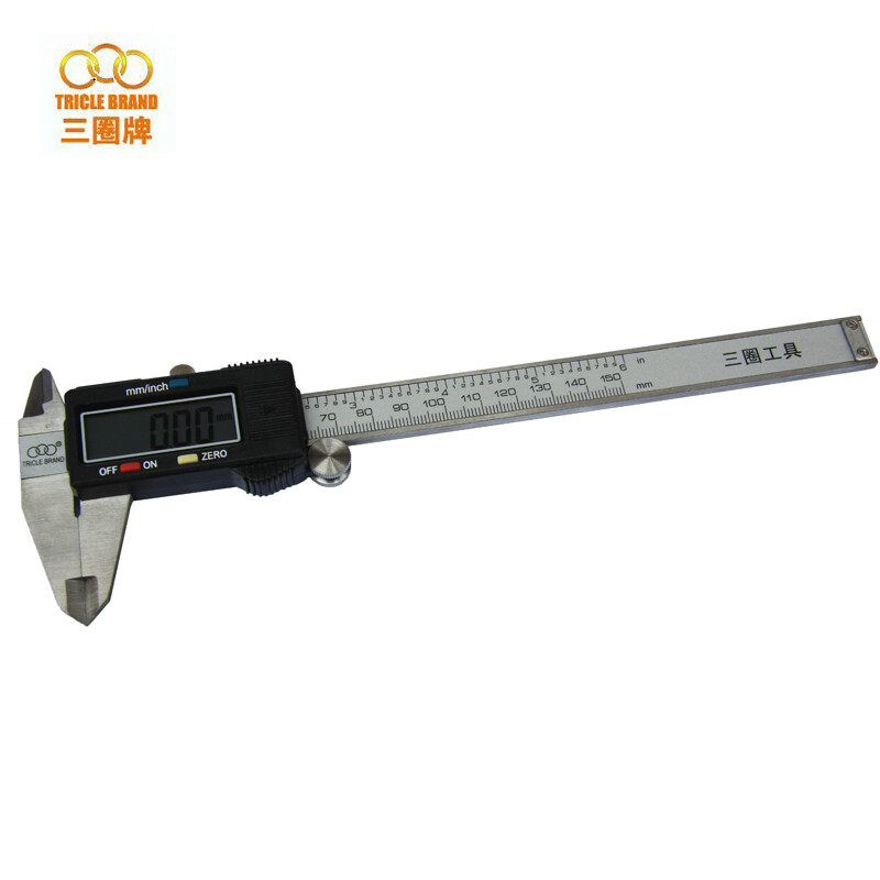 三圈 测量模数：0-200mm；材质：铝合金；分度值：0.01mm 数显游标卡尺 单位：把