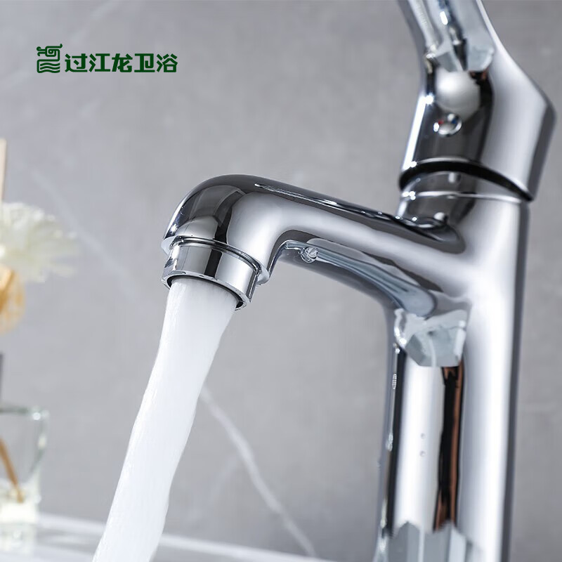 过江龙 冷热款/铜/进水孔距10cm单柄双孔 面盆龙头 冷热款/铜/进水孔距10cm单柄双孔